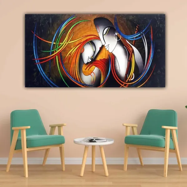 Multicolour_Abstract_Radha_Krishna_Painting_Canvas_With_Frame_Big_Large_Size_Wall_Painting_Frame_Wall_Decor_|_Canvas_Painting_|_Home_Decoration_(Ready_To_Hang)_(48_By_24_Inches)