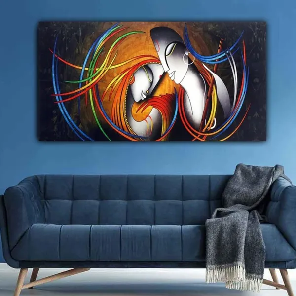 Multicolour_Abstract_Radha_Krishna_Painting_Canvas_With_Frame_Big_Large_Size_Wall_Painting_Frame_Wall_Decor_|_Canvas_Painting_|_Home_Decoration_(Ready_To_Hang)_(48_By_24_Inches)