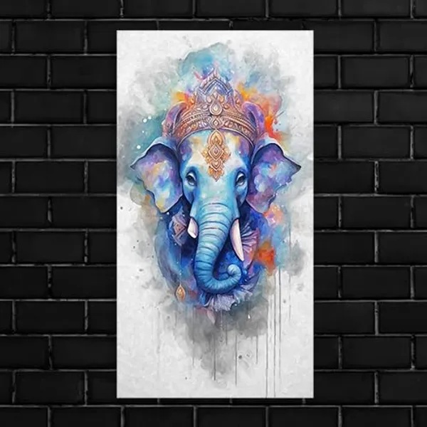 Multicolour_Beautiful_Lord_Ganesha_Painting_Canvas_Wall_Frame_For_Living_Room_Wall_Decor_|_Lord_Ganesh_Ji_Ganpati_Painting_With_Frame_|_Canvas_Painting_(Ready_To_Hang)_(30_By_60_Inches)