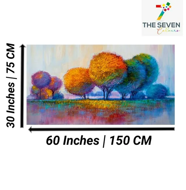 Multicolour_Beautiful_Canvas_Paintings_Red_Flower_Tree_Landscape_Modern_Wall_Art_Painting_Big_Size_For_Living_Room_|_Bedroom_(With_Wooden_Frame)_(60_By_30_Inches)