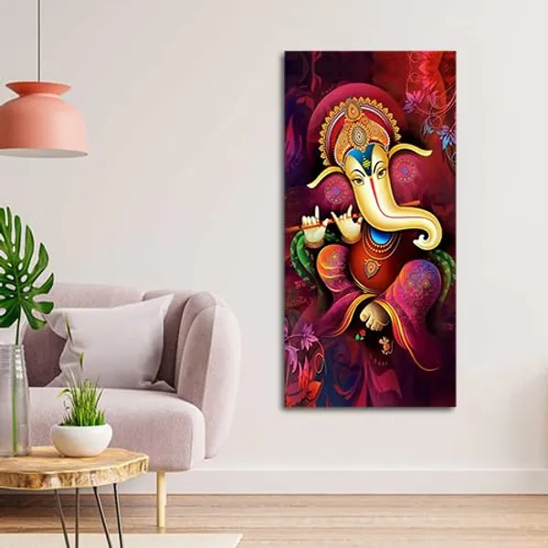 Multicolour_Beautiful_Lord_Ganesha_Painting_Canvas_Wall_Frame_Wall_Decor_|_Lord_Ganesh_Ji_Ganpati_Painting_With_Frame_|_Canvas_Painting_(Ready_To_Hang)_(Ready_To_Hang)_(30_By_60_Inches)