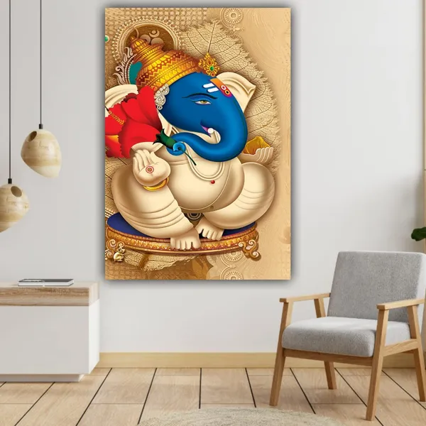 Multicolour_Beautiful_Ganesha_Painting_Modern_Wall_Art_Decor_Big_Large_Size_Paintings_For_Living_Room_|_Bed_Room_|_Home_Decoration_(With_Frame)_(24_By_48_Inches)