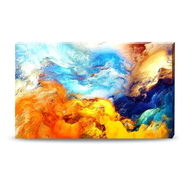 Multicolour_Abstract_Canvas_Painting_Wall_Decor_Colours_Of_Space_|_Canvas_Painting_|_Large_Size_Painting_|_Modern_Wall_Art_(With_Frame)_(Ready_To_Hang)_(48_By_24_Inches)