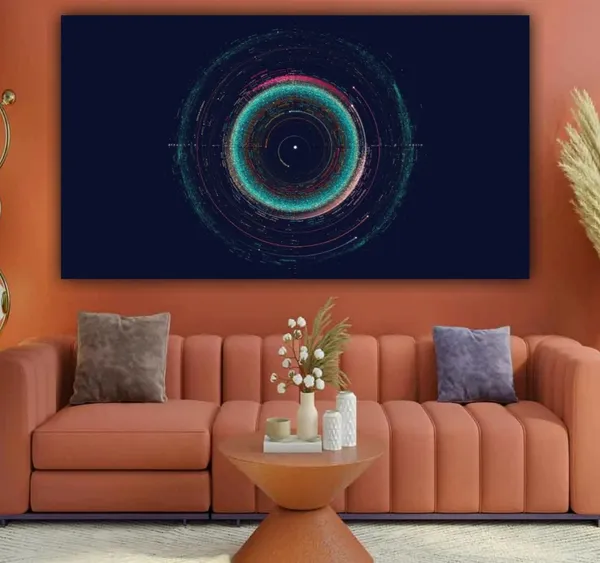Multicolour_Canvas_Paintings_For_Living_Room_Beautiful_Infinity_Binary_Circuit_Abstract_Design_Wall_Art_Painting_Big_Size_(With_Frame)_(60_By_30_Inches)