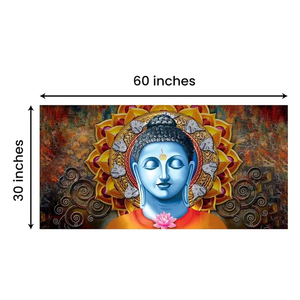 Multicolour_Lord_Buddha_Painting_Canvas_Wall_Frame_Wall_Decor,_Big_Size_Canvas_Painting_With_Frame_|_Canvas_Painting_|_Meditating_Buddha_Painting_(Ready_To_Hang)_(60_By_30_Inches)