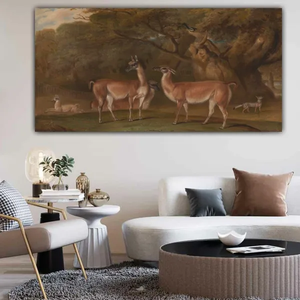 Multicolour_Beautiful_Canvas_Painting_A_Deer_Family_Wall_Frame_Wall_Decor_For_Living_Room_|_Big_Large_Size_Wall_Painting_Frame_|_Canvas_Painting_(Ready_To_Hang)_(48_By_24_Inches)