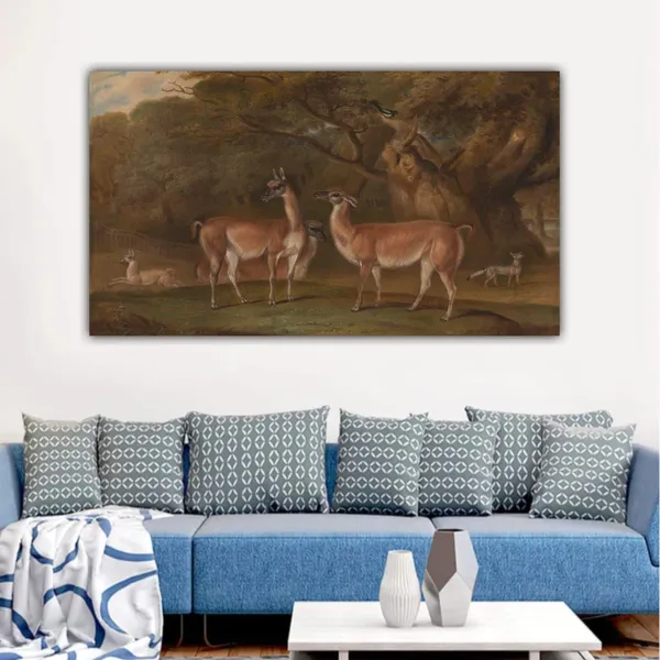 Multicolour_Beautiful_Canvas_Painting_A_Deer_Family_Wall_Frame_Wall_Decor_For_Living_Room_|_Big_Large_Size_Wall_Painting_Frame_|_Canvas_Painting_(Ready_To_Hang)_(48_By_24_Inches)
