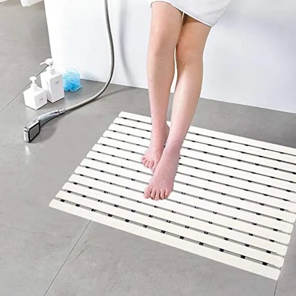 White_Non_-_Slip_Shower_Mat,_Pvc_Shower_Bath_Mat_With_Non_Suction_Anti_Slip_|_Premium_Shower_Mat_For_Bathrooms,_Laundry_Room,_Swimming_Pool,_Kitchen_Area_Indoor_Outdoor_(Grey)_(White)