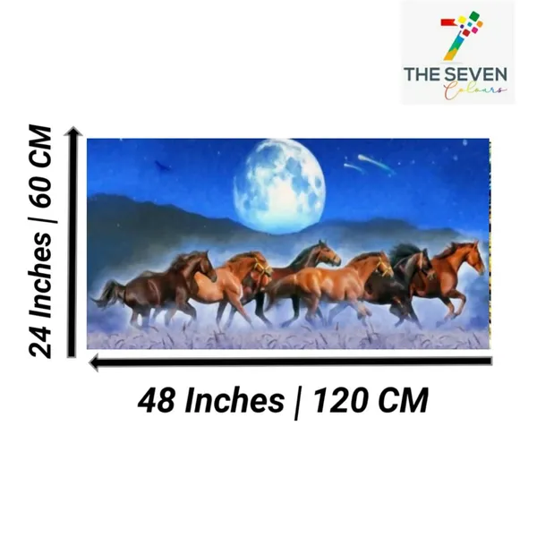 Multicolour_Beautiful_Vastu_Seven_Running_Horses_Painting_Frame_For_Living_Room_Wall_Decoration_Big_Large_Size_Canvas_Modern_Wall_Arts_For_Home_Decoration_|_Bedroom_(48_By_24_Inches)