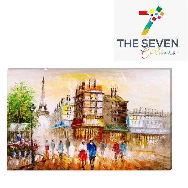 Multicolour_Landscape_Canvas_Painting_Frame_Wall_Decor_Street_View_Of_Paris_Painting_|_Big_Large_Size_Wall_Painting_Frame_|_Canvas_Painting_(Ready_To_Hang)_(60_By_30_Inches)