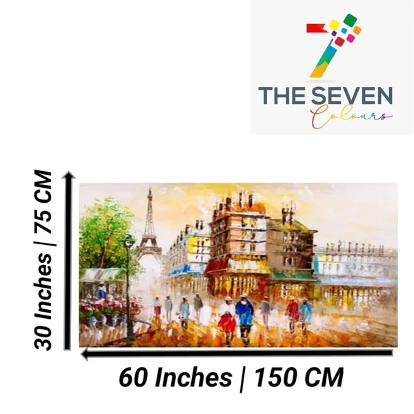 Multicolour_Landscape_Canvas_Painting_Frame_Wall_Decor_Street_View_Of_Paris_Painting_|_Big_Large_Size_Wall_Painting_Frame_|_Canvas_Painting_(Ready_To_Hang)_(60_By_30_Inches)