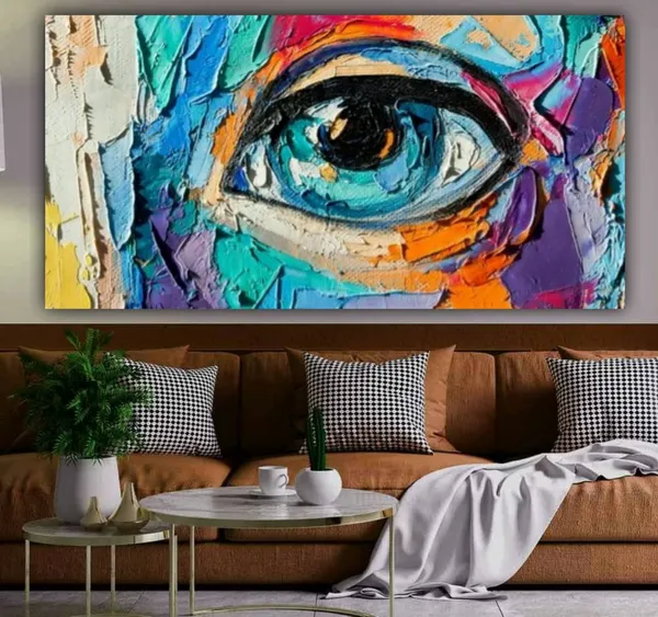 Multicolour_Canvas_Paintings_For_Living_Room_Beautiful_Eye_Abstract_Design_Wall_Art_Painting_Big_Size_For_Bedroom_(With_Frame)_(60_By_30_Inches)