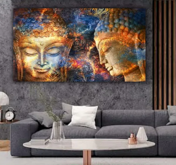 Multicolour_Meditating_Buddha_Painting_Abstract_Canvas_Wall_Art_For_Living_Room_(With_Wooden_Framing)_(48_By_24_Inches)