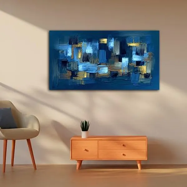Multicolour_Beautiful_Landscape_Abstract_Blue_And_Gold_Canvas_Painting_Wall_Frame_Wall_Decor_|_Modern_Art_Canvas_Painting_(Ready_To_Hang)_(60_By_30_Inches)