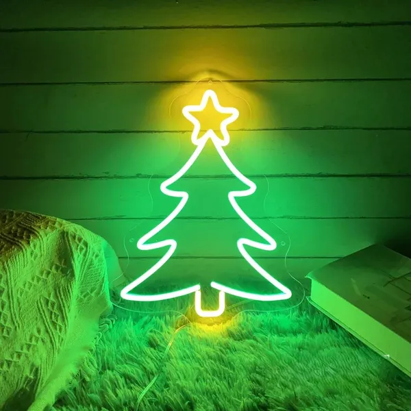 Multicolour_Christmas_Decorations_Outdoor,_Neon_Christmas_Tree_Shape_Lights_1_Xmas_Tree_Garden_Lights_With_Waterproof_For_Garden_Patio_Yard_Lawn_Decor,_Green