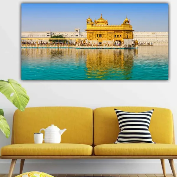 Multicolour_Beautiful_Golden_Temple_Harmandir_Sahib_Photo_Frame_Canvas_Paintings_For_Living_Room_Big_Size_(With_Wooden_Frame)_(60_By_30_Inches)