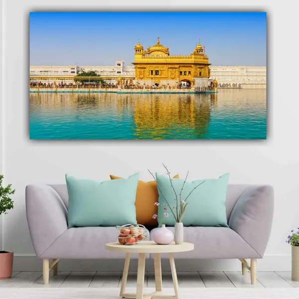 Multicolour_Beautiful_Golden_Temple_Harmandir_Sahib_Photo_Frame_Canvas_Paintings_For_Living_Room_Big_Size_(With_Wooden_Frame)_(60_By_30_Inches)