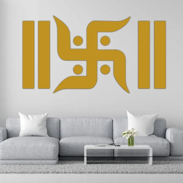 Golden_Beautiful_3D_Golden_Acrylic_Letters_Ganesha_Swastik_Sign_Self_Adhesive_Solid_Texts_For_Wall_Decors_(24_By_12_Inches)