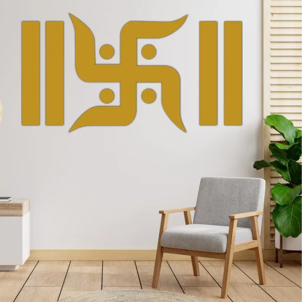 Golden_Beautiful_3D_Golden_Acrylic_Letters_Ganesha_Swastik_Sign_Self_Adhesive_Solid_Texts_For_Wall_Decors_(24_By_12_Inches)