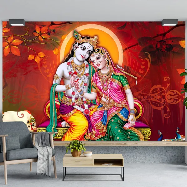 Multicolour_Self_Adhesive_Wallpapers_Radha_Krishna_Vinyl_Decals_For_Wall_Decors_|_Home_Decoration_(120X144_Inches)