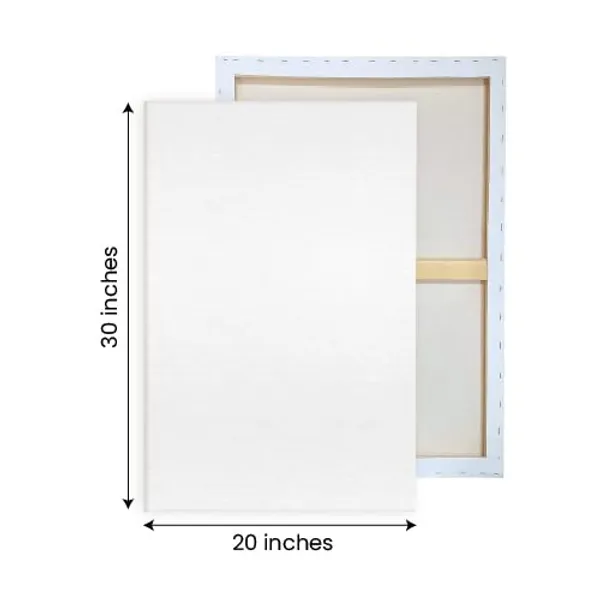White_Canvas_Board_For_Painting_|_Blank_Canvas_Board_For_Oil_Painting,_For_Acrylic_Painting_|_Blank_Canvas_Frame_For_Painting_(With_Wooden_Frame)_(30_By_20_Inches)