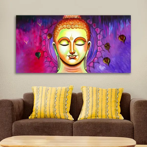 Multicolour_Lord_Buddha_Painting_Canvas_Wall_Frame_Wall_Decor,_Big_Large_Size_Canvas_Painting_With_Frame_|_Canvas_Painting_|_Meditating_Buddha_Painting_(Ready_To_Hang)_(60_By_30_Inches)