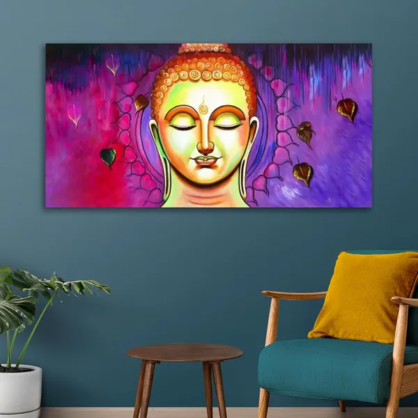 Multicolour_Lord_Buddha_Painting_Canvas_Wall_Frame_Wall_Decor,_Big_Large_Size_Canvas_Painting_With_Frame_|_Canvas_Painting_|_Meditating_Buddha_Painting_(Ready_To_Hang)_(60_By_30_Inches)