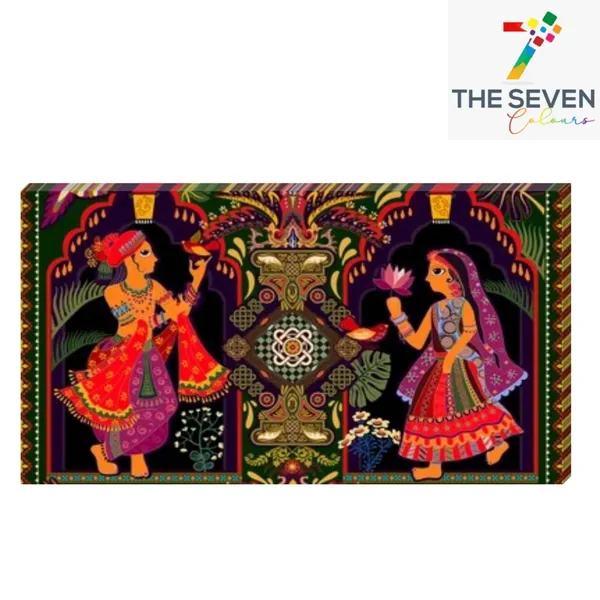 Multicolour_Beautiful_Miniature_Madhubani_Paintings_A_Man_And_A_Women_Canvas_Abstract_Wall_Art_Decor_Big_Large_Size_Paintings_For_Living_Room_(With_Frame)_(48_By_24_Inches)