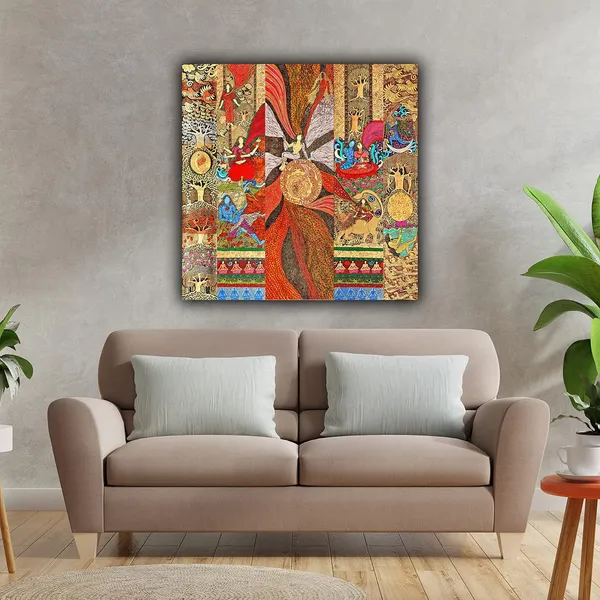 Multicolour_Beautiful_Abstract_Modern_Wall_Art_Canvas_Painting_Frame_For_Living_Room_|_Bedroom_(Big_Size)_(24_By_24_Inches)