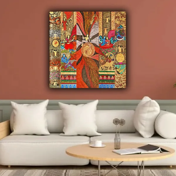 Multicolour_Beautiful_Abstract_Modern_Wall_Art_Canvas_Painting_Frame_For_Living_Room_|_Bedroom_(Big_Size)_(24_By_24_Inches)