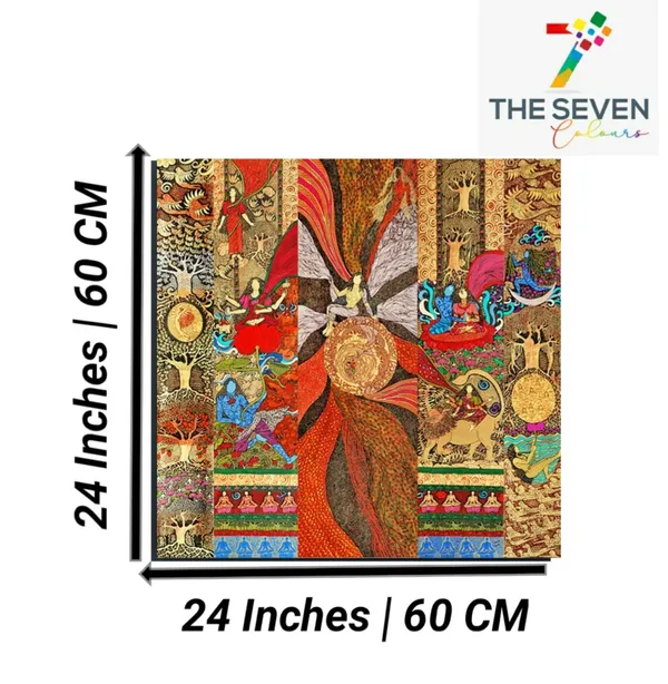 Multicolour_Beautiful_Abstract_Modern_Wall_Art_Canvas_Painting_Frame_For_Living_Room_|_Bedroom_(Big_Size)_(24_By_24_Inches)