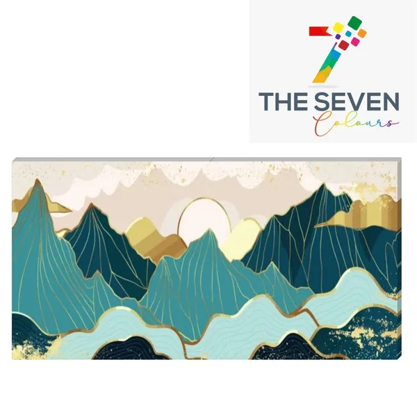 Multicolour_Beautiful_Canvas_Gold_And_Blue_Mountains_Landscape_Painting_For_Living_Room_Wall_Decoration_Big_Size_Large_Photo_Frame_Modern_Art_(With_Frame)_(48_By_24_Inches_|_120_By_60_Cm)