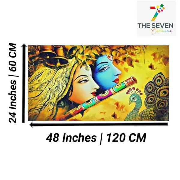 Multicolour_Beautiful_Madhubani_Radha_Krishna_Painting_With_Frame_For_Living_Room_Wall_Decor_Big_Size_Large_Photo_Home_Decoration_|_Bedroom_|_Office_Walls_(48_By_24_Inches)