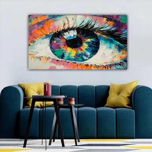 Multicolour_Canvas_Abstract_Paintings_For_Living_Room_Wall_Decors_Drawing_Room_An_Eye_Modern_Wall_Art_Big_Large_Size_Painting_With_Frame_For_Home_Decoration_|_Office_Walls_(48X24_Inches)