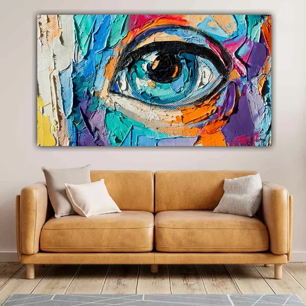 Multicolour_Canvas_Paintings_For_Living_Room_Beautiful_Eye_Abstract_Design_Wall_Art_Painting_Big_Size_For_Bedroom_(With_Frame,Multicolor)_(_48_By_24_Inches)