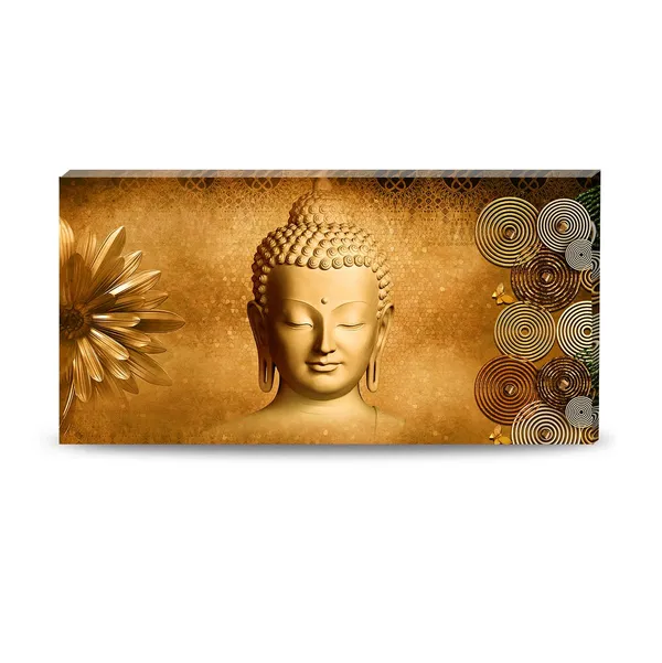 Multicolour_Beautiful_Lord_Buddha_Painting_Canvas_Wall_Frame_Wall_Decor,_Big_Size_Canvas_Painting_With_Frame_|_Canvas_Painting_|_Buddha_Painting_(Ready_To_Hang)_(30_By_20_Inches)