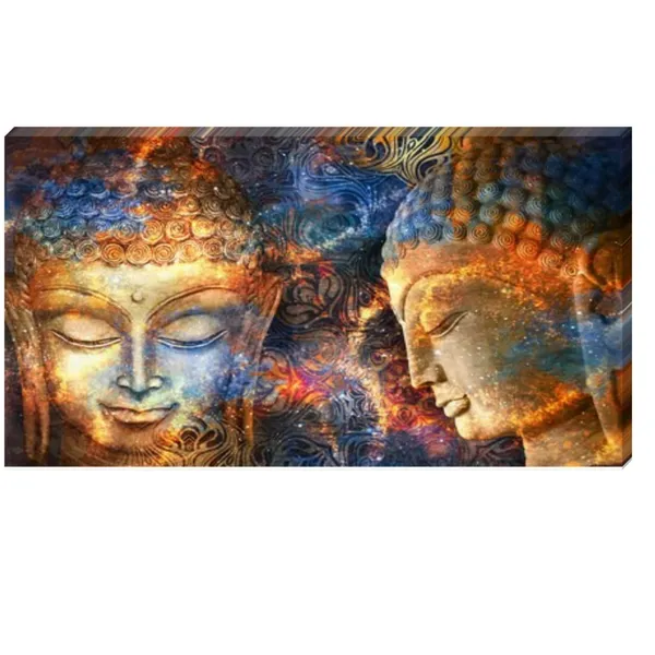 Multicolour_Meditating_Buddha_Painting_Abstract_Canvas_Wall_Art_For_Living_Room_(With_Wooden_Framing)_(60_By_30_Inches)