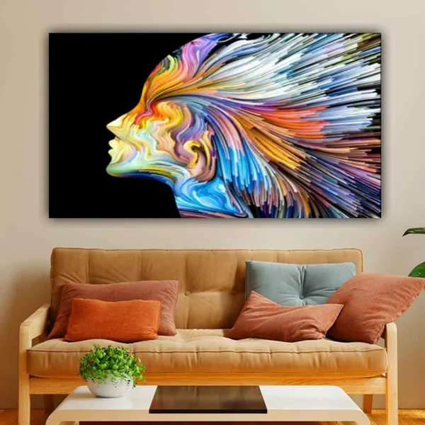 Multicolour_Beautiful_Canvas_Painting_Colours_Of_Imagination_Abstract_Modern_Art_Wall_Decor_Big_Large_Size_Paintings_For_Living_Room_(With_Frame)_(60_By_30_Inches_|_150_By_75_Cm)