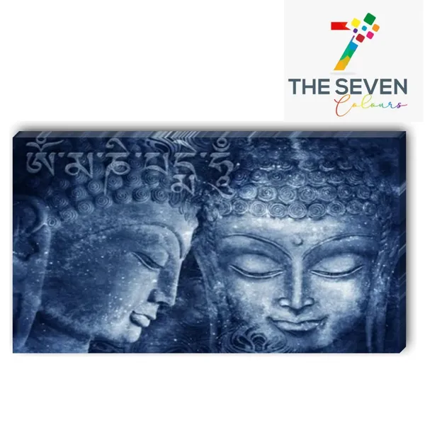 Multicolour_Beautiful_Abstract_Psychedelic_Bluish_Coloured_Canvas_Buddha_Painting_For_Living_Room_|_Bedroom_|_Large_Size_Paintings_(With_Frame)_(36_By_24_Inches)