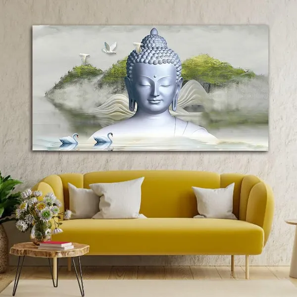 Multicolour_Lord_Buddha_Painting_Canvas_Wall_Frame_Wall_Decor,_Big_Size_Canvas_Painting_With_Frame_|_Canvas_Painting_|_Meditating_Buddha_Painting_(Ready_To_Hang)_(48_By_24_Inches)