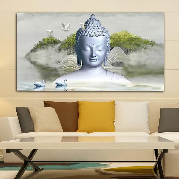 Multicolour_Lord_Buddha_Painting_Canvas_Wall_Frame_Wall_Decor,_Big_Size_Canvas_Painting_With_Frame_|_Canvas_Painting_|_Meditating_Buddha_Painting_(Ready_To_Hang)_(48_By_24_Inches)