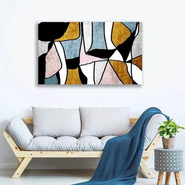 Multicolour_Abstract_Canvas_Painting_Wall_Decor_Colours_Of_Faces_|_Canvas_Painting_|_Large_Size_Painting_|_Modern_Wall_Art_(With_Frame)_(Ready_To_Hang)_(48_By_24_Inches)