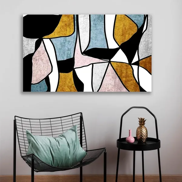 Multicolour_Abstract_Canvas_Painting_Wall_Decor_Colours_Of_Faces_|_Canvas_Painting_|_Large_Size_Painting_|_Modern_Wall_Art_(With_Frame)_(Ready_To_Hang)_(48_By_24_Inches)