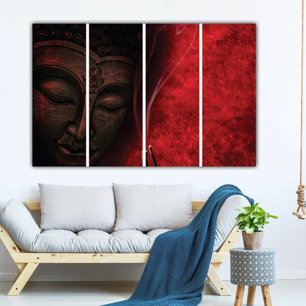 Multicolour_Multiple_Frames_Buddha_Painting_Wall_Decors_For_Living_Room,_Drawing_Room,_Office_Decors,_Home_Decoration_(48X24_Inches)