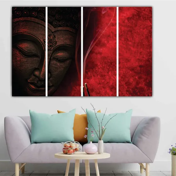 Multicolour_Multiple_Frames_Buddha_Painting_Wall_Decors_For_Living_Room,_Drawing_Room,_Office_Decors,_Home_Decoration_(48X24_Inches)