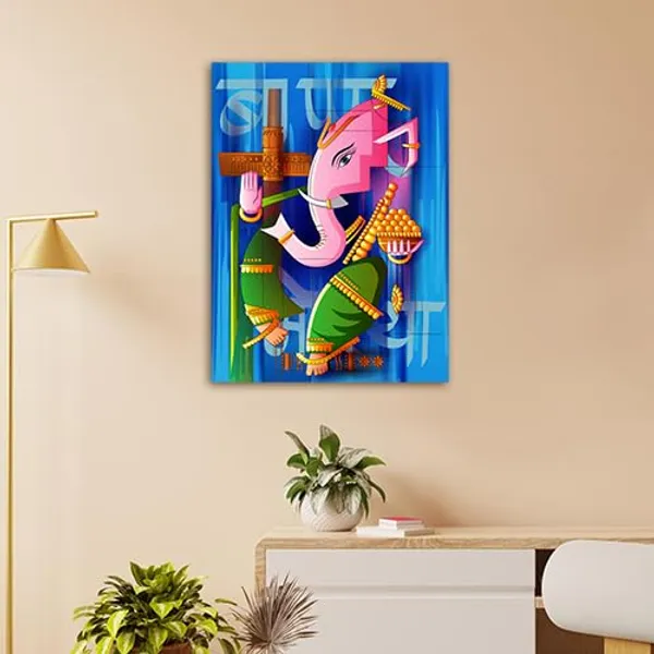 Multicolour_Beautiful_Lord_Ganesha_Painting_Canvas_Wall_Frame_For_Living_Room_Wall_Decor_|_Lord_Ganesh_Ji_Ganpati_Painting_With_Frame_|_Canvas_Painting_(Ready_To_Hang)_(20_By_30_Inches)