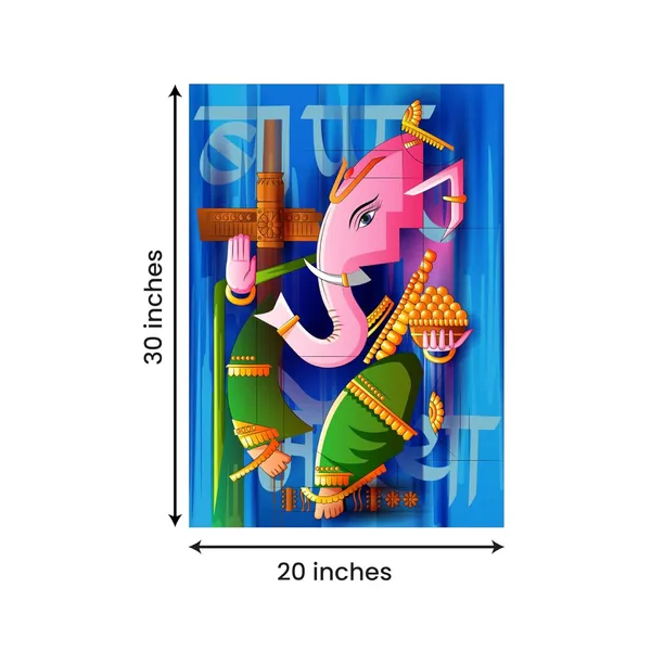 Multicolour_Beautiful_Lord_Ganesha_Painting_Canvas_Wall_Frame_For_Living_Room_Wall_Decor_|_Lord_Ganesh_Ji_Ganpati_Painting_With_Frame_|_Canvas_Painting_(Ready_To_Hang)_(20_By_30_Inches)