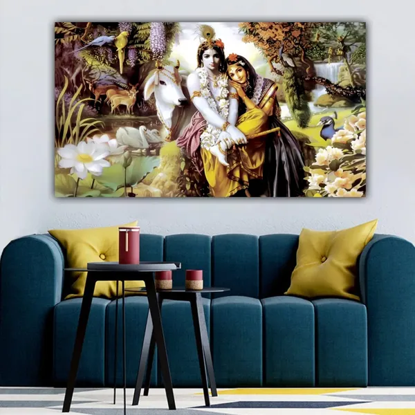 Multicolour_Beautiful_Madhubani_Radha_Krishna_Painting_With_Frame_For_Living_Room_Wall_Decor_Big_Size_Large_Photo_Home_Decoration_|_Bedroom_|_Office_Walls_(48_By_24_Inches)