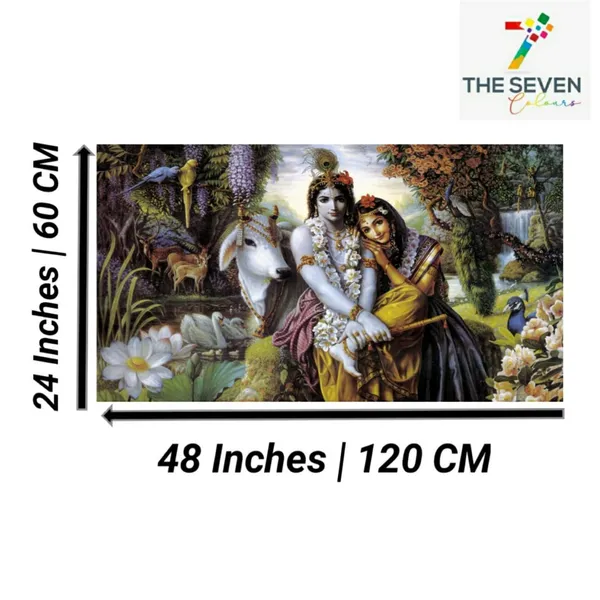 Multicolour_Beautiful_Madhubani_Radha_Krishna_Painting_With_Frame_For_Living_Room_Wall_Decor_Big_Size_Large_Photo_Home_Decoration_|_Bedroom_|_Office_Walls_(48_By_24_Inches)