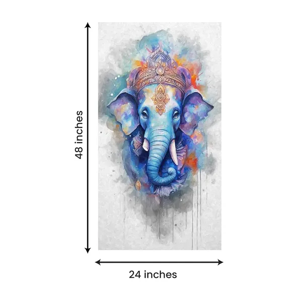 Multicolour_Beautiful_Lord_Ganesha_Painting_Canvas_Wall_Frame_For_Living_Room_Wall_Decor_|_Lord_Ganesh_Ji_Ganpati_Painting_With_Frame_|_Canvas_Painting_(Ready_To_Hang)_(24_By_48_Inches)
